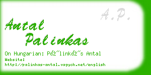 antal palinkas business card